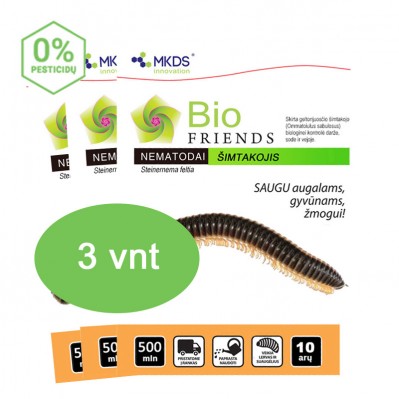 Nematodai ŠIMTAKOJAMS (S. feltia), MAXI pak. (3 x 500mln)